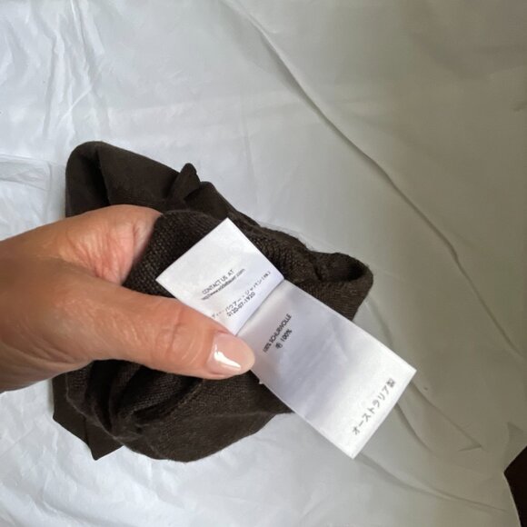 Eddie Bauer mens 100% merino wool polo sweater size L chocolate brown - Picture 7 of 7